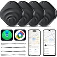 thumbnail image 1 of 2026 Air  Tags Item Locator for Android & iOS    Tags Compatible with  Find My (iOS) & 's Find Hub(Android) for , Luggage, Wallet,  Black (4 Pack), 1 of 6