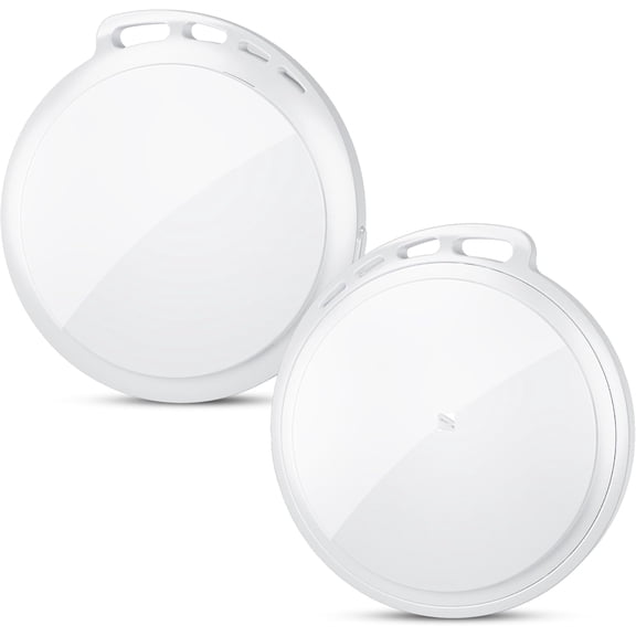 2026 Air Tracker Tags-2 Pack 5.3 Smart Bluetooth Tracker Tag Work with Apple Find My (iOS Only) Key Finder Item Locator for Keys, Luggage,Wallet, Backpack, Pets,etc. (2, White)