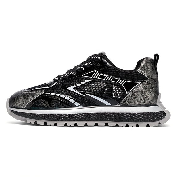 2026 All-Season Men'S Fashion Sneakers - Low-Top Lace-Up Casual Shoes for Hiking, Outdoor & Daily Wear, Hiking Shoes, Modern Sneakers,Thick Cushioned PVC Sole, Breathable Fabric & Synthetic Upper