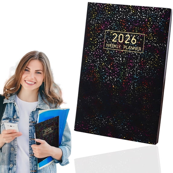 2026 All-in-One Planner, 1PC Weekly Spread Notebook with Monthly Tabs and Notes Pages, Compact Agenda Organizer for Work, Travel, and Life Management