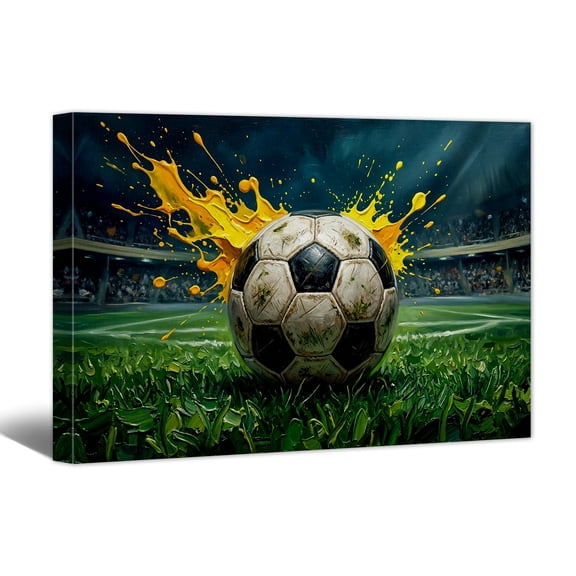 2026 America World Cup Canvas print, Soccer Canvas Wall Art Football Themed Paintings, Abstract Sports Artwork Decor Gifts for Home Office Living Room