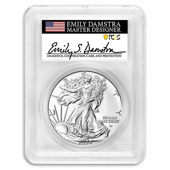 2026 American Silver Eagle MS-70 PCGS (FDI, Damstra)