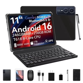 2026 Android 16 Tablet 11inch, 18W Fast Charging, 24GB+256GB+1TB Expand, Octa-core CPU, 8000mAh Large Battery, WiFi6, Touchscreen Display, Widevine L1 Tableta