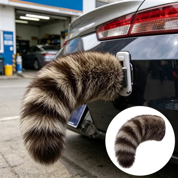 2026 Animatronic Electric Tail For Car Decoration, 32cm Furry Fox Tail With Remote Control, Rechargeable Wagging Tails For Travel Rear Trucks Motorcycle Home Vehicles Holiday Party SUV Trip Commuting