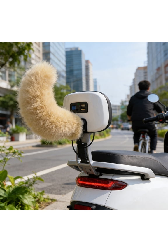 2026 Animatronic Electric Tail For Car Decoration, 32cm Furry Fox Tail With Remote Control, Rechargeable Wagging Tails For Travel Rear Trucks Motorcycle Home Vehicles Holiday Party SUV Trip Commuting