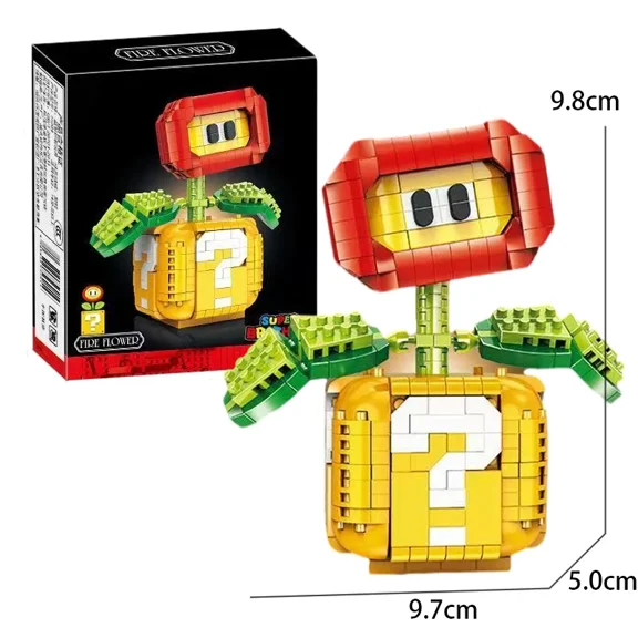 2026 Anime Fighter Flower Building Set – Chomper Flame Bomber Model with Star Blast Effects, Creative DIY Bricks Toy for Kids & Adults