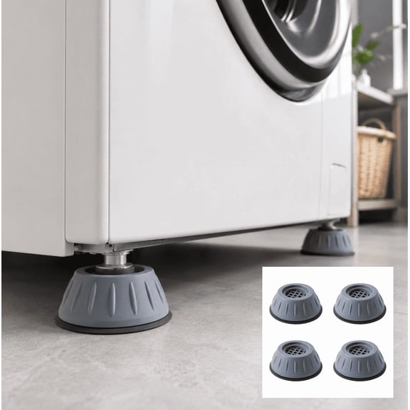 2026 Anti Vibration Pads for Washing Machine, Noise Reducing and Anti Slip Washing Machine Anti Vibration Pads, for All Washing and Dryer Machine - 4 Pcs
