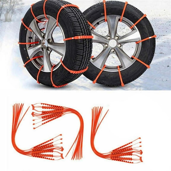 2026 Anti-skid Chains, Universal Anti-Skid Snow Tire Chains, Emergency Traction Cables for Cars SUVs Trucks, Reusable Winter Safety Chains for Snow Ice Mud(30PC)
