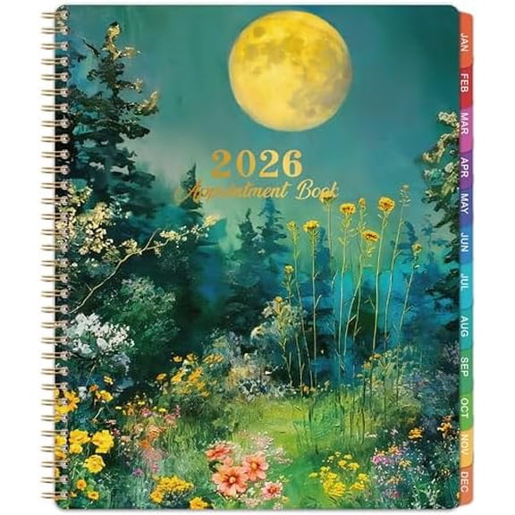 2026 Appointment Book - 2026 Daily Hourly Planner, January 2026 to December 2026, 8.5" x 11", Weekly Appointment Book with Printed Tabs, 30-Minute Interval, Holidays