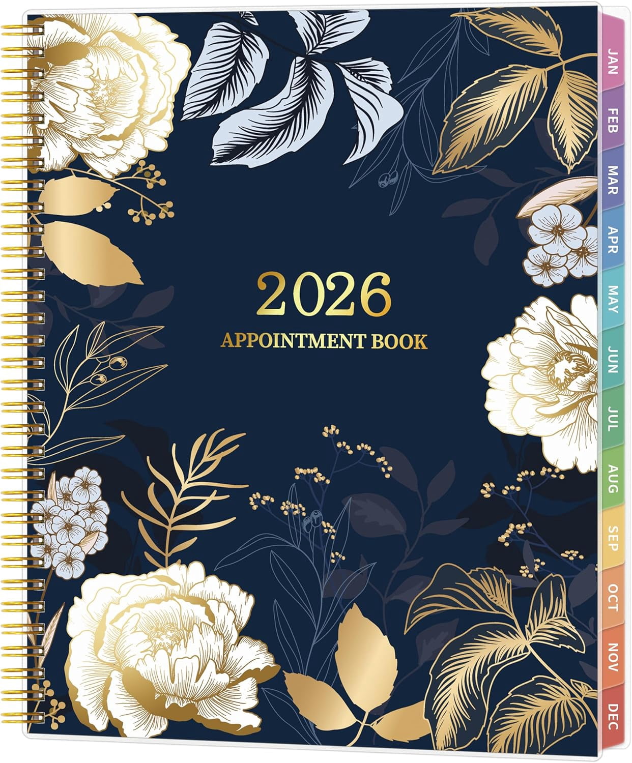 2026 Appointment Book 8.5 x 11 Inch, January to December 2026 Planner with Weekly Monthly Calendar, Hourly 30-Minute Scheduling, Tabs, Pocket and Flexible Cover for Office Home School