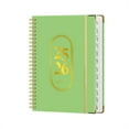 thumbnail image 1 of 2026 Appointment Book,A5 Notebook Elastic Rope Work Sports Coil English Plan Notebook,Appointment Book 2025-2026,Weekly & Monthly Academic Planner,Calendar Book(Green A5 9*6in), 1 of 3