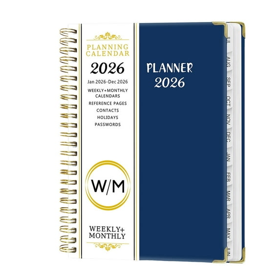 2026 Appointment Book,Appointment Planner With Weekly & Monthly Spread,6.2'' X 8.5'' Daily Planner Schedule Book With Tabs,2026 Daily Planner Book,Spiral Binding Daily Planner Book,(Blue,6.2x8.5 in)