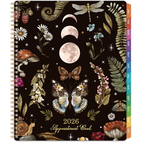 2026 Appointment Book/Planner - 8.1"x11", 2026 Daily Planner, Jan. 2026- Dec. 2026, Weekly & Monthly, Hourly Planner with 30-Minute Interval, Monthly Tabs, Pocket