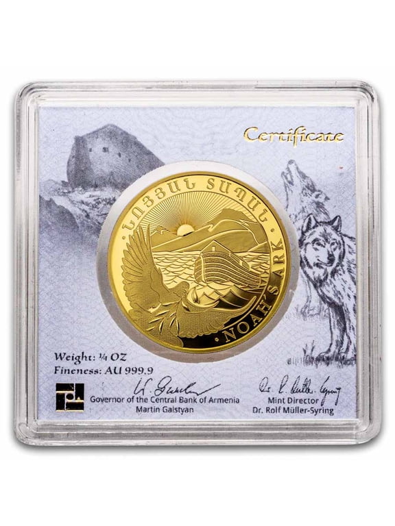 2026 Armenia 1/4 oz Gold 10,000 Dram Noah's Ark BU