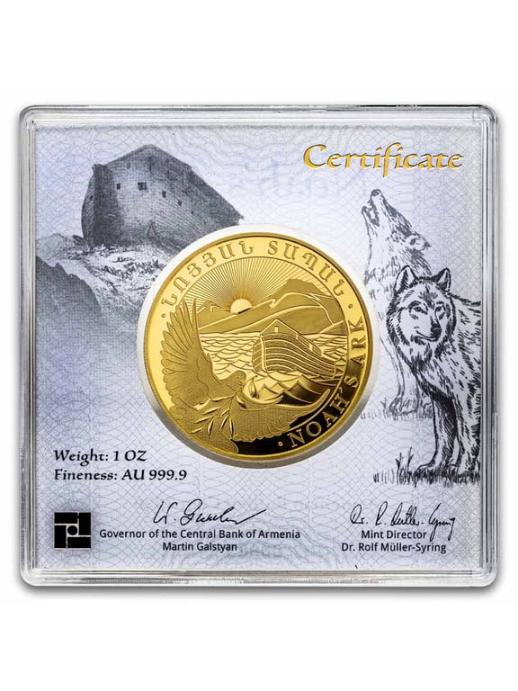 2026 Armenia 1 oz Gold 50,000 Dram Noah's Ark BU