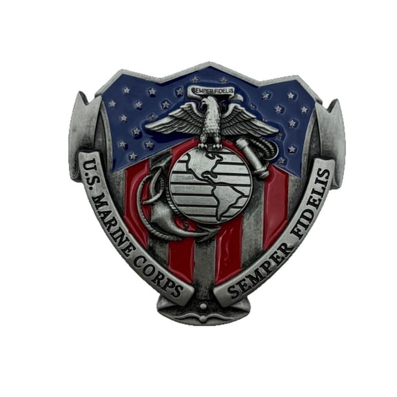 2026 Army 250th Anniversary Metal Car Emblem, US.MC 3D Shield Shape Car Decals with Eagle, Enamel American Flag, Cars Medal Gift for Veterans and Military Supporters