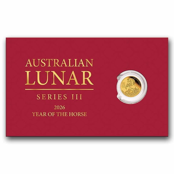 2026 Australia 1/2 Gram Gold Lunar Horse PF In card (Series III)