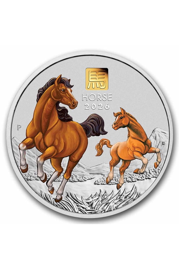 2026 Australia 1 kilo Silver Lunar Horse BU (Gold Privy)