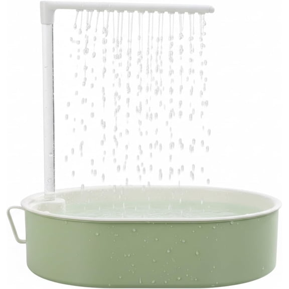2026 Automatic Bird Bath with Rain Shower, Pet Bathing Basin with Water Circulation System