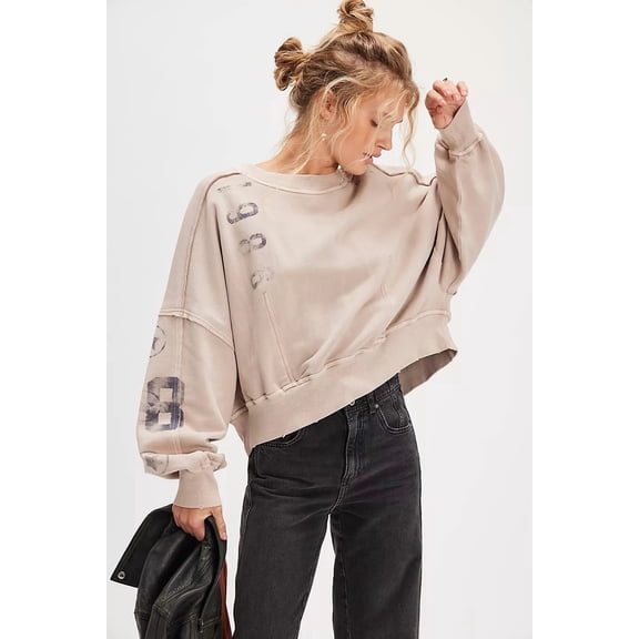 2026 Autumn/Winter New Fashionable Printed Loose Fit Casual Top, Versatile Sweatshirt for Women