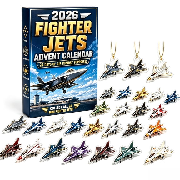 2026 Aviation Legends Advent Calendar, 24 Days Countdown Calendar, Holiday Calendars Advents for Adults, Festive Holiday Hanging Decor for Tree Home Office Desk