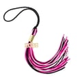 thumbnail image 1 of Tassel Depot Black/Hot Pink/White Graduation Tassel 2026 - Every School Color Available - Made in USA, 1 of 4