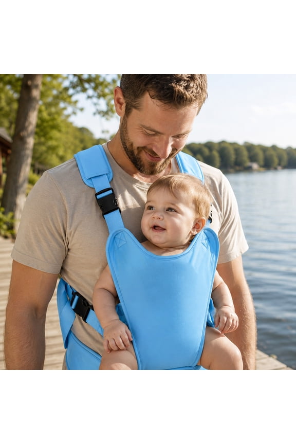 2026 Baby Carrier, Dual-Use Adjustable Baby Sling Support Infant Chest Holder with Drawstring Backpack for Newborn to Toddler 13-33 lbs Swimming Pool Beach Land
