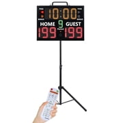 2026 Basketball Scoreboard with Tripod, Battery Powered Electronic Digital Scoreboard with Timer, Portable Score Keeper High-Bright Score Board for Outdoor Sports Games