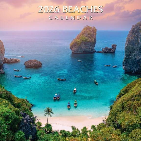 2026 Beaches Calendar 12x12