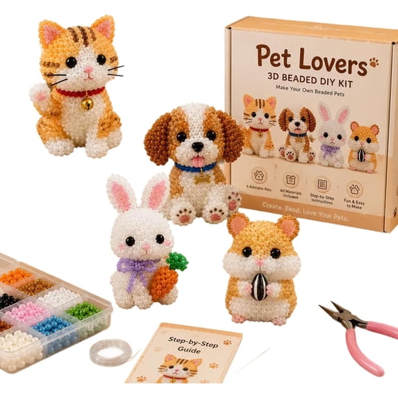 2026 Beaded DIY Kit, Cute Bird Beading Set, Three-Dimensional Handmade Craft for Adults Teens Beginners(G)