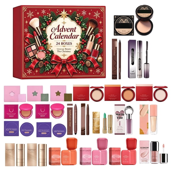2026 Beauty Makeup Advent Calendar,24Day Countdown Cosmetic Surprise Box, Christmas Stocking Stuffers For Women