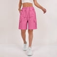 thumbnail image 1 of 2026 Bermuda Shorts for Women Summer Cargo Shorts with Pockets Outdoor Quick Dry Hiking Shorts Drawstring Golf Shorts, 1 of 7