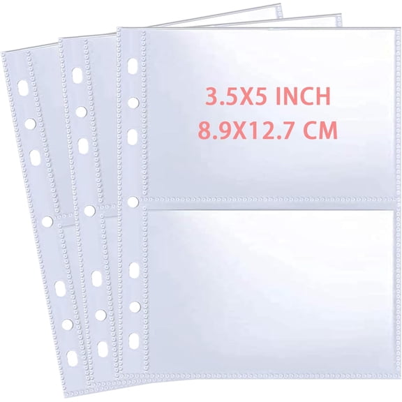 2026 Best 30 Pack 120-Pocket 3.5x5in Clear Photocard Pages, Double Sided Top Loading A5 6-Ring Binder Sleeves for Photos Postcards Seed Packets