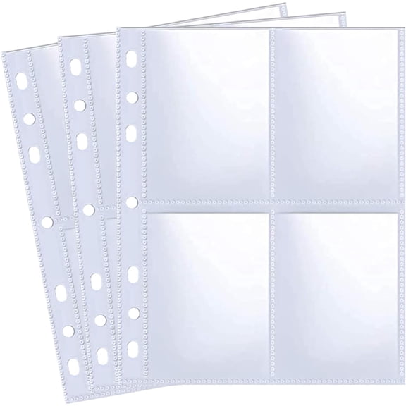 2026 Best 30 Pack 240-Pocket 2.5x3.5in Card Sleeves, Double Sided 4-Pocket A5 6 Ring Binder Pages, Ultra Clear Top Load Sheets for Kpop Photocards & Game Trading Cards