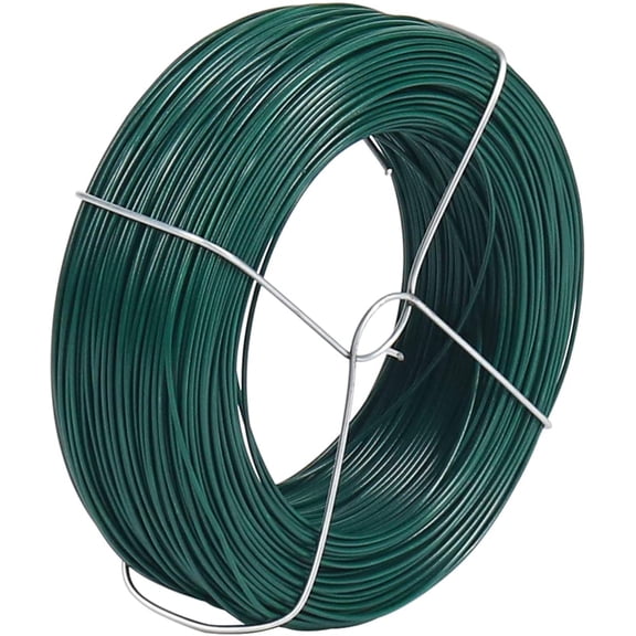 2026 Best 328Ft Plastic Coated Plant Twist Tie 1mm Soft Metal Wire Reusable Green Garden Training String for Climbing Vine Tomato Cable Organizing Home Office Use