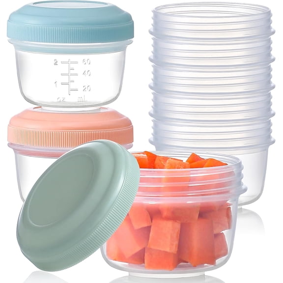 2026 Best 8 Pack 4oz Airtight Plastic Food Containers with Lids Reusable Deli Pots for Snack Puree Dressing Freezer Friendly BPA Free Dishwasher Safe