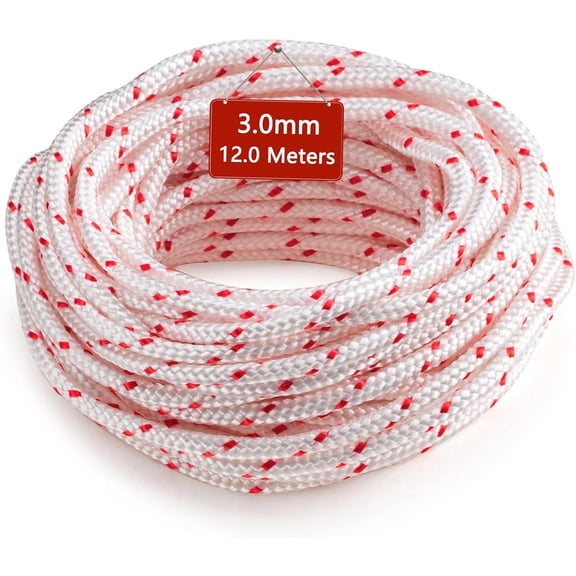 2026 Best 9/64 Inch (3.0mm) 40FT High Tensile Nylon Starter Pull Cord, Wear Resistant Replacement Rope for Lawn Mower, Chainsaw, Generator & Small Gas Engines
