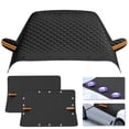thumbnail image 1 of 2026 Black Car Snow Shield, Front Windshield, Sunshade, Glass Sunshade, Thickened Magnetic Snow Cover, Freezing Half Cover, Car Coat, 1 of 3