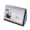 thumbnail image 1 of 2026 Black Cat Desk Calendar, Mini Desktop Monthly Calendar with Cat Illustrations, Gothic Aesthetic Tabletop Planner, Compact Office Home Décor Calendar, 12-Month Stand-Up Display (Blue), 1 of 8