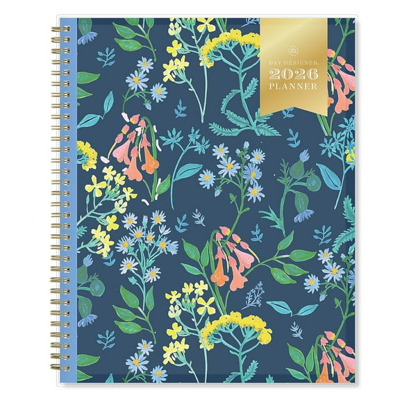 2026 Blue Sky Day Designer Meadow 8.5" x 11"  Weekly & Monthly Planner Plastic Cover Multicolored