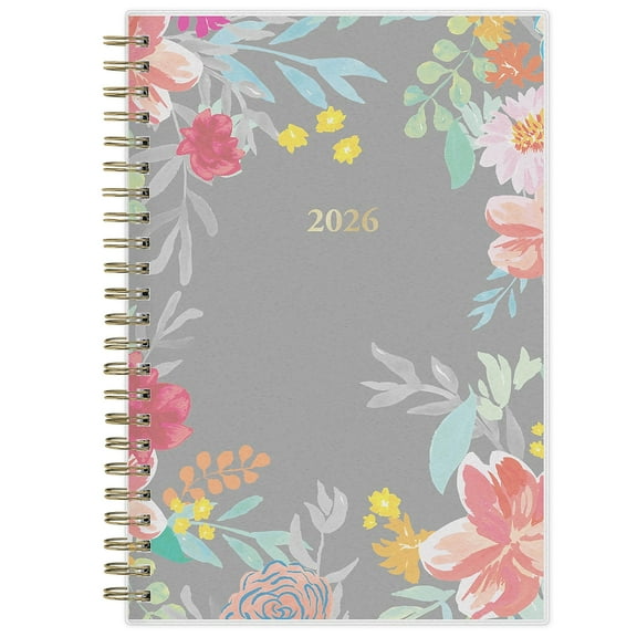 8 in. x 5 in. 12-Month (Jan to Dec): 2026 Sophie Frosted Weekly/Monthly Planner - Floral Artwork, Multicolor Cover