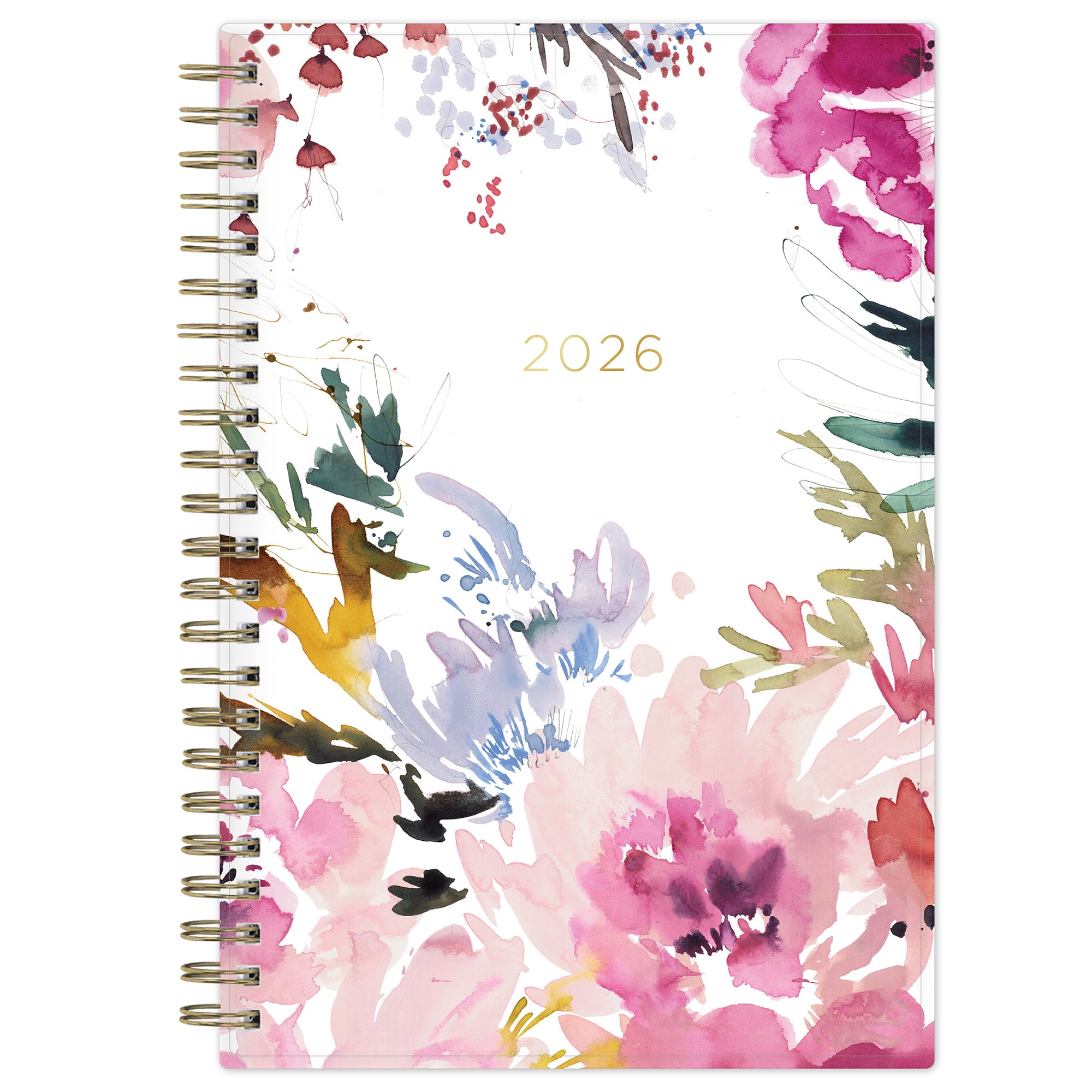 2026 Blue Sky Weekly/Monthly Planner, 5" x 8", Magenta Blooms, January To December, 140947