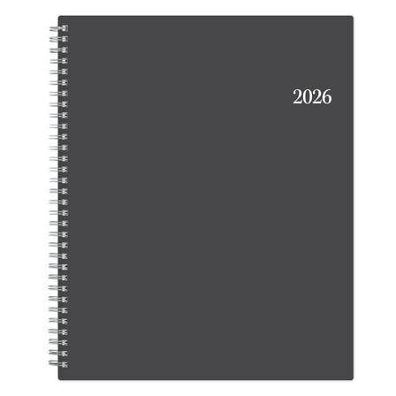 2026 Blue Sky Weekly/Monthly Planner, 8-1/2" x 11", Passages/Charcoal, January To December, 149061