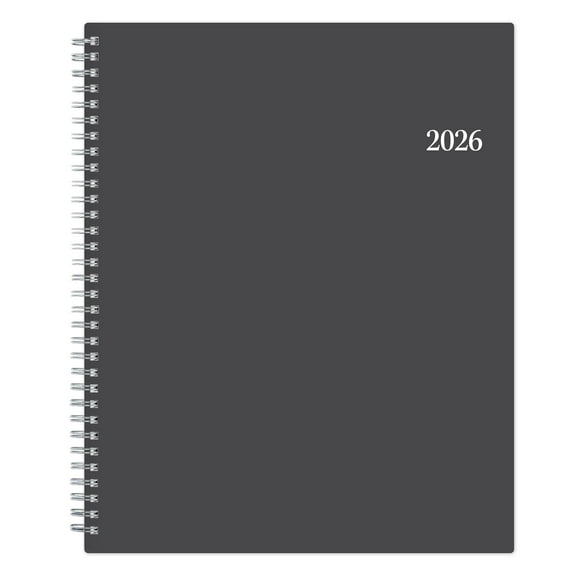 2026 Blue Sky Weekly/Monthly Planner, 8-1/2" x 11", Passages/Charcoal, January To December, 149061