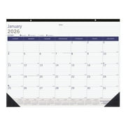 2026 Blueline DuraGlobe  Monthly Desk Pad Calendar, 22 x 17, Blue/White, January To December, C177227