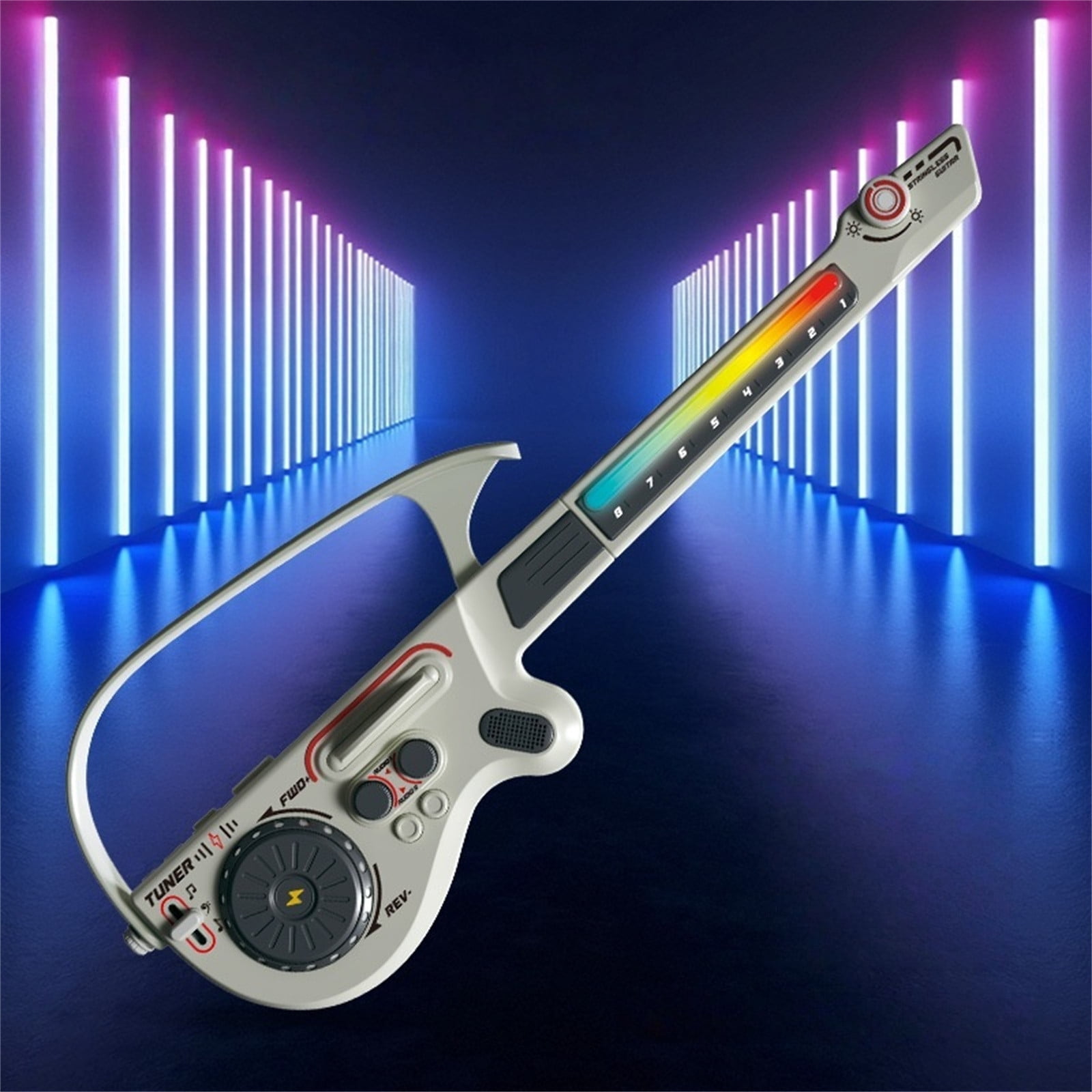 2026 Bluetooth Air Guitar Toy, Wireless DJ Music Controller for Beginners, Portable No-String Instrument, Easter Gift for Teens, Birthday Present, Travel Gadget, Home Party Music Lover