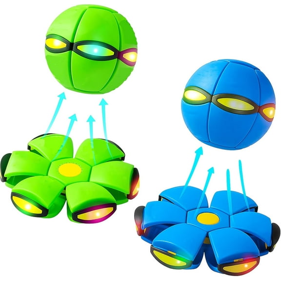 2026 Bouncing Ball, Magic Flying Saucer,Bouncy Ball,Interaction, Dog Toy, Easy to Catch, Safe with 6Lights