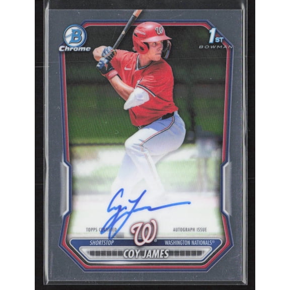 2026 Bowman Chrome Coy James #CPA-CJ Refractor Washington Nationals MLB Autographed Baseball Trading Card