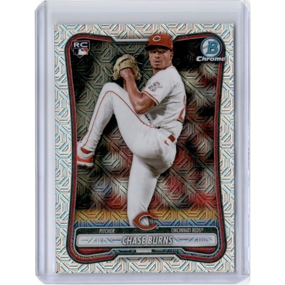 2026 Bowman Chrome Mega Box Mojo Refractor RC #3 Chase Burns Cincinnati Reds Baseball Card
