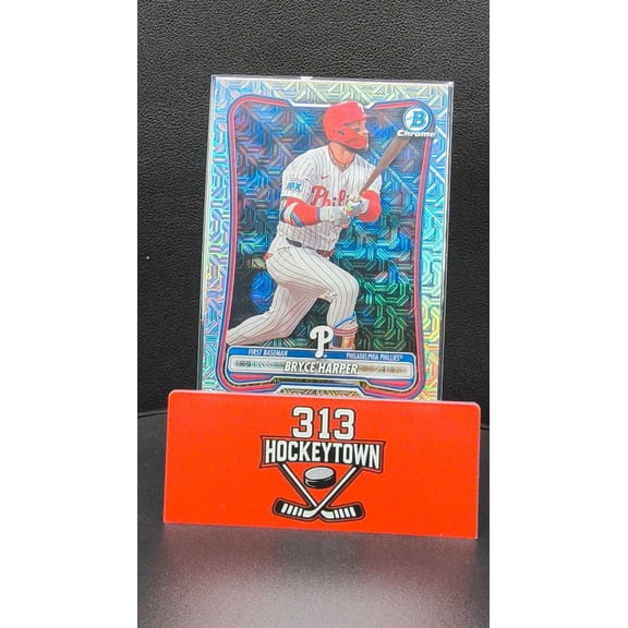 2026 Bowman Chrome Mojo Refractor #7 Bryce Harper Philadelphia Phillies Baseball Card by Topps